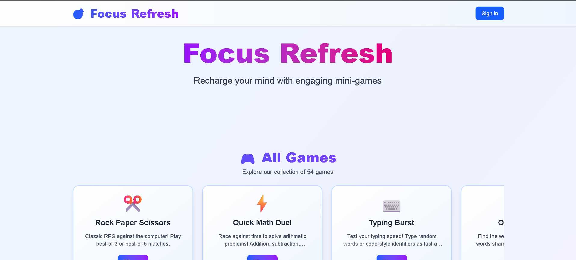Focus Refresh